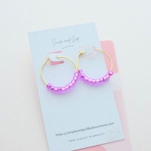 Beaded Hoop Earrings